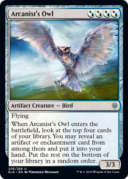 Arcanist's Owl (Throne of Eldraine) Light Play
