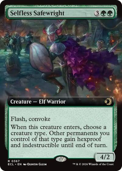 Selfless Safewright (Extended Art) (Lorwyn Eclipsed) Light Play Foil