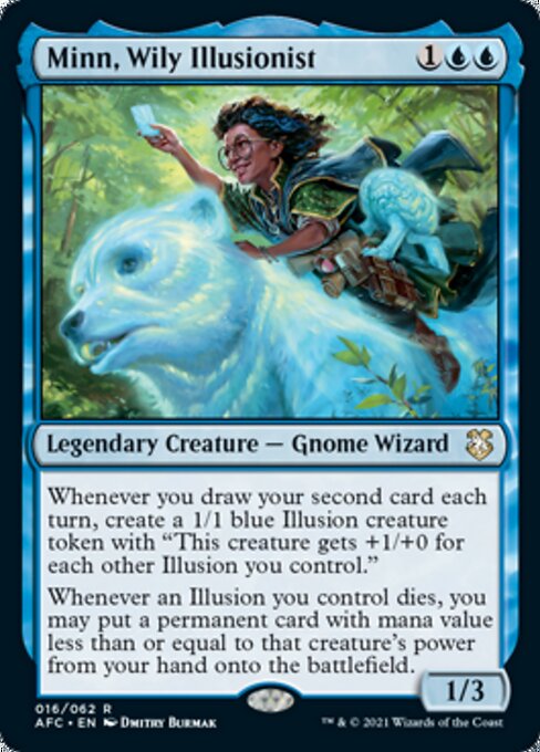 Minn, Wily Illusionist (Commander 2021 Forgotten Realms) Light Play