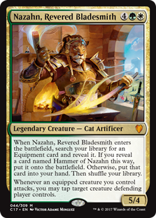 Nazahn, Revered Bladesmith (Commander 2017) Light Play Foil