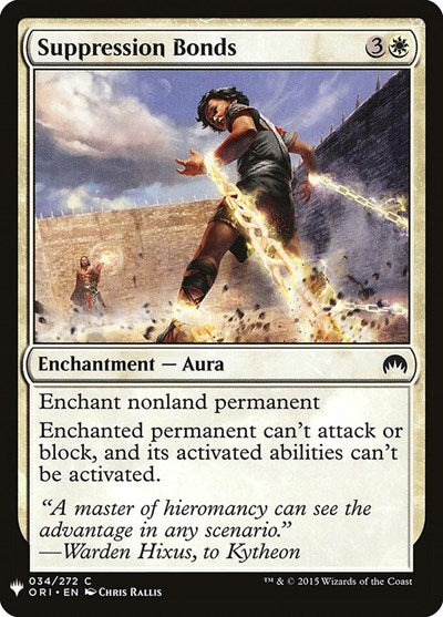 Suppression Bonds (Mystery Booster) Light Play
