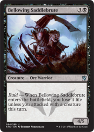 Bellowing Saddlebrute (Khans of Tarkir) Light Play