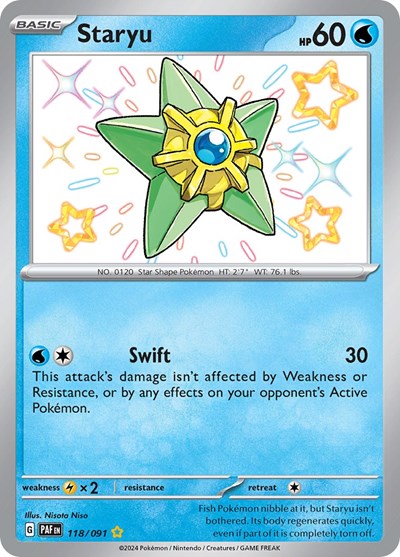 Staryu (SV: Paldean Fates) Damaged / Poor Holofoil