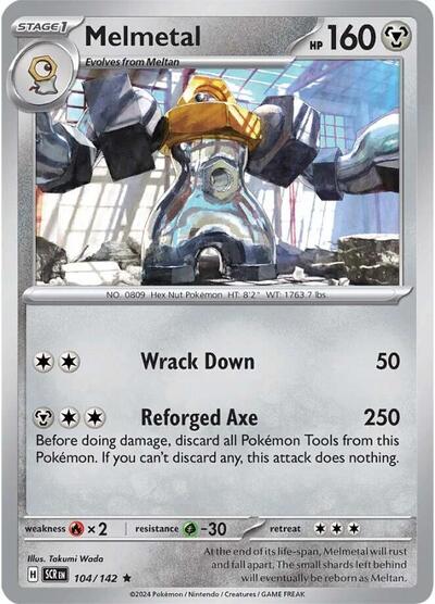 Melmetal (SV07: Stellar Crown) Light Play Reverse Holofoil