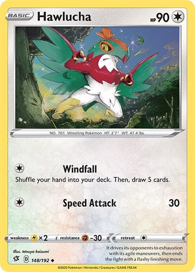 Hawlucha (SWSH02: Rebel Clash) Light Play Reverse Holofoil