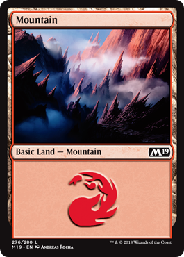 Mountain (276) (Magic 2019 Core Set) Light Play