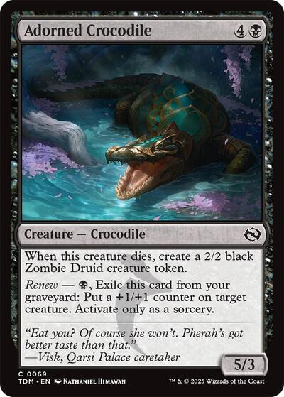 Adorned Crocodile (Tarkir: Dragonstorm) Light Play