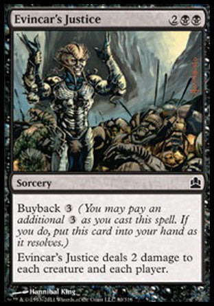 Evincar's Justice (Commander) Light Play