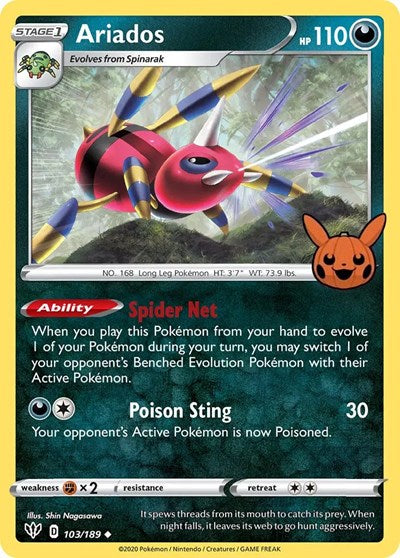 Ariados (Trick or Trade BOOster Bundle) Light Play