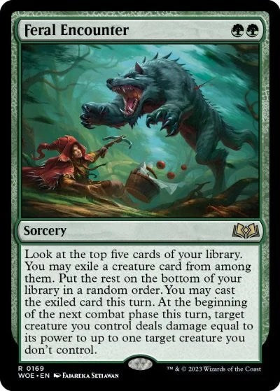 Feral Encounter (Wilds of Eldraine) Light Play