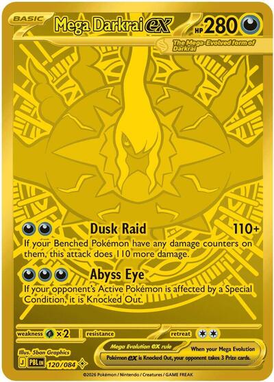 Mega Darkrai ex - 120 (ME05: Pitch Black) Light Play Holofoil