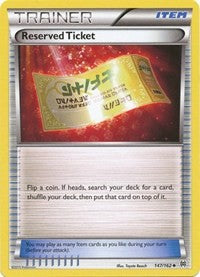 Reserved Ticket (XY - BREAKthrough) Light Play