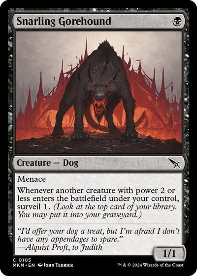 Snarling Gorehound (Murders at Karlov Manor) Light Play Foil