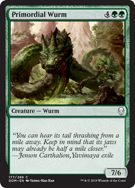 Primordial Wurm (Dominaria) Light Play