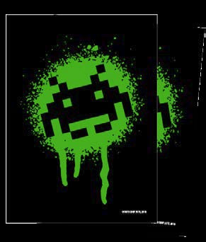 Turn One - Glossy Sleeves - Space Invaders Graffiti 50Ct