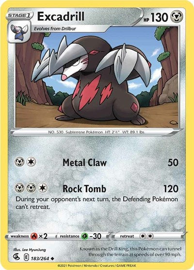 Excadrill (SWSH08: Fusion Strike) Light Play