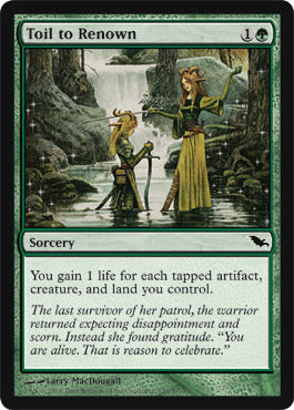 Toil to Renown (Shadowmoor) Medium Play