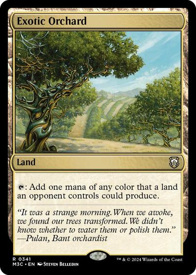 Exotic Orchard (Ripple Foil) (Commander: Modern Horizons 3) Light Play Foil