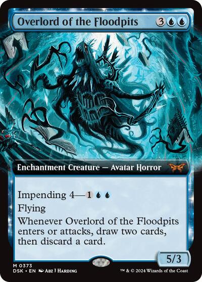 Overlord of the Floodpits (Extended Art) (Duskmourn: House of Horror) Light Play