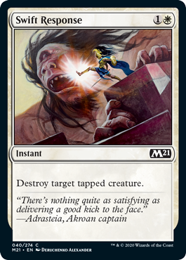 Swift Response (Magic 2021 Core Set) Light Play