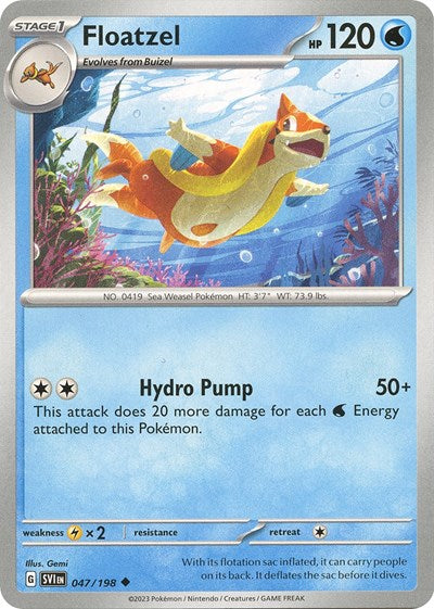 Floatzel (Scarlet and Violet: Base Set) Light Play