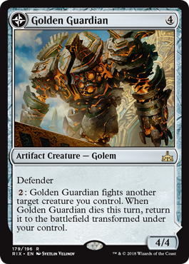 Golden Guardian (Rivals of Ixalan) Light Play