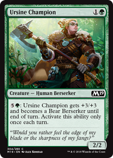 Ursine Champion (Magic 2019 Core Set) Light Play