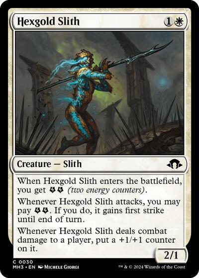 Hexgold Slith (Modern Horizons 3) Light Play
