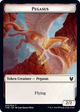 Pegasus Token (Theros Beyond Death) Light Play