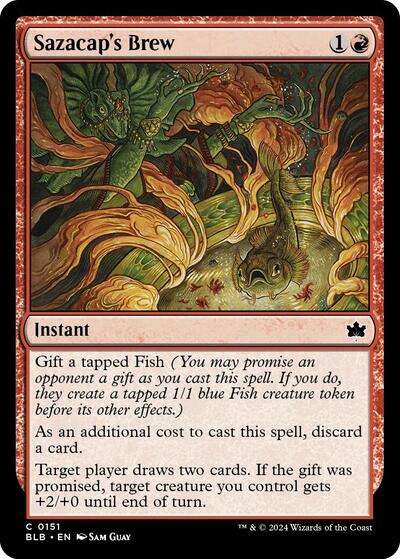 Sazacap's Brew (Bloomburrow) Light Play Foil