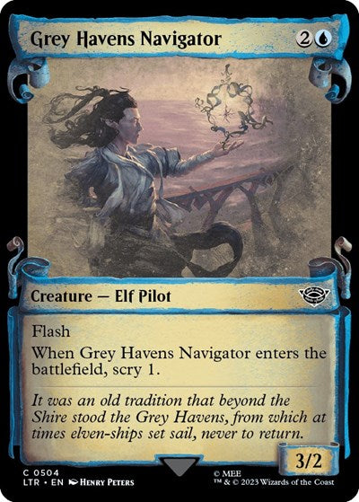 Grey Havens Navigator (Showcase Scrolls) (Universes Beyond: The Lord of the Rings: Tales of Middle-earth) Light Play Foil