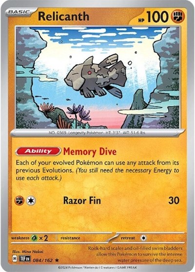 Relicanth - 084 (SV05: Temporal Forces) Light Play Reverse Holofoil