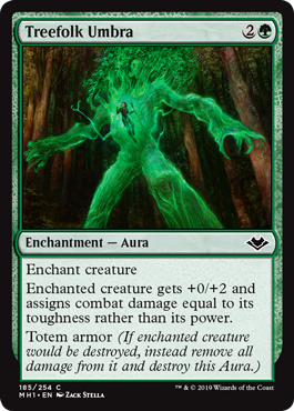 Treefolk Umbra (Modern Horizons) Light Play