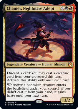 Chainer, Nightmare Adept (Commander 2019) Light Play Foil