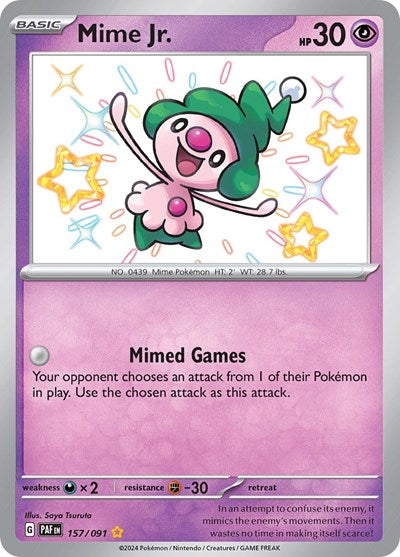 Mime Jr. - 157 (SV: Paldean Fates) Light Play Holofoil