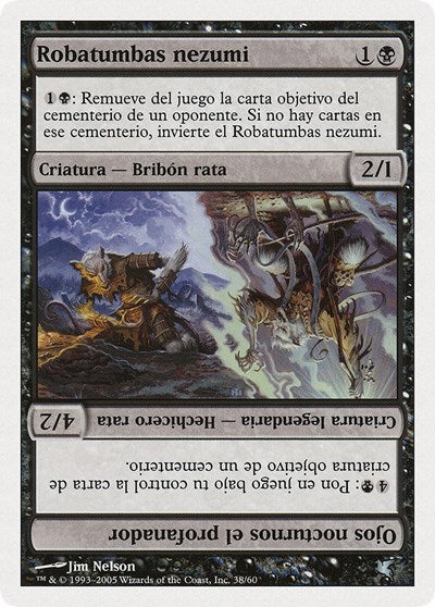 Nezumi Graverobber / Nighteyes the Desecrator (Spanish) - Robatumbas nezumi (A38) (Magic Encyclopedia 2005 (Salvat/Hachette)) Light Play Spanish
