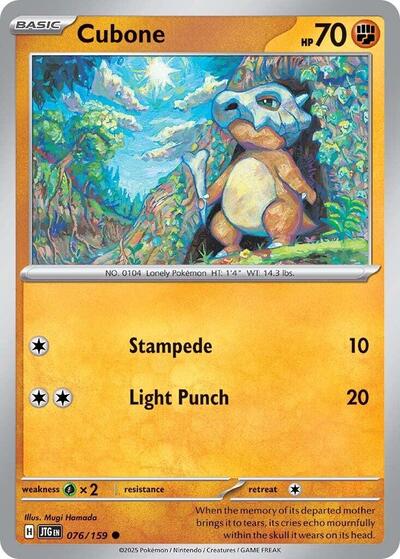 Cubone (SV09: Journey Together) Light Play