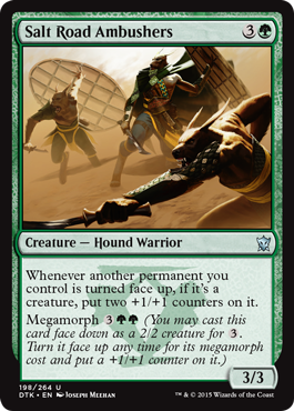 Salt Road Ambushers (Dragons of Tarkir) Light Play Foil