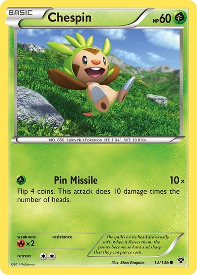 Chespin (XY Base Set) Damaged / Poor