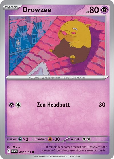 Drowzee (Scarlet and Violet: 151) Light Play Reverse Holofoil