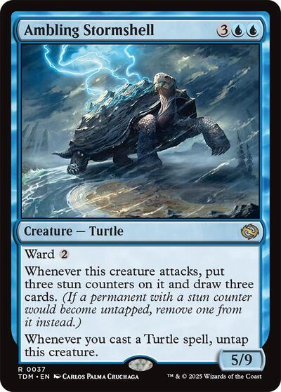 Ambling Stormshell (Tarkir: Dragonstorm) Light Play Foil