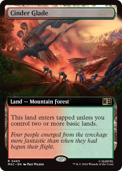 Cinder Glade (Extended Art) (Commander: Marvel Super Heroes) Light Play