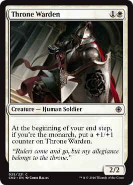 Throne Warden (Conspiracy: Take the Crown) Light Play