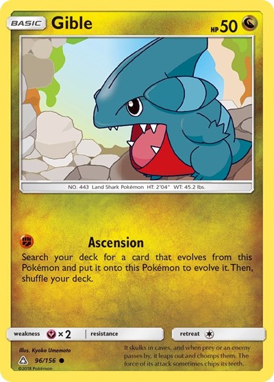 Gible (96) (SM - Ultra Prism) Damaged / Poor
