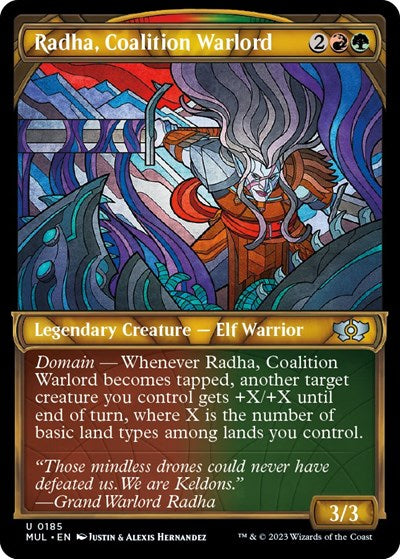 Radha, Coalition Warlord (Halo Foil) (March of the Machine: Multiverse Legends) Light Play Foil