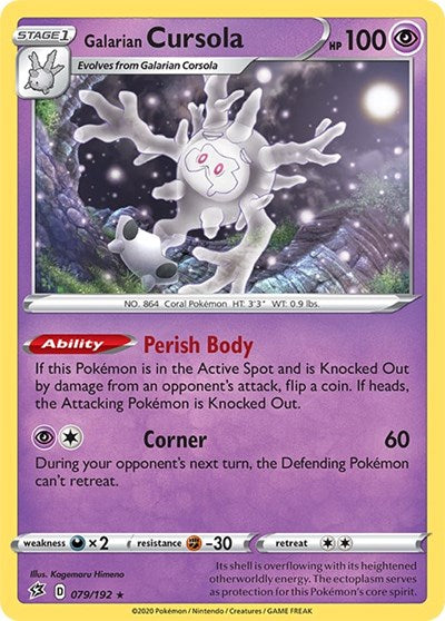 Galarian Cursola (SWSH02: Rebel Clash) Light Play Holofoil