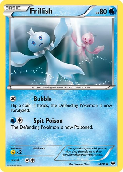 Frillish (Next Destinies) Damaged / Poor Reverse Holofoil