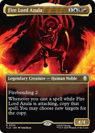 Fire Lord Azula (0334) (Borderless) (Avatar: The Last Airbender) Light Play Foil