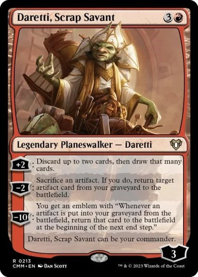 Daretti, Scrap Savant (Commander Masters) Light Play