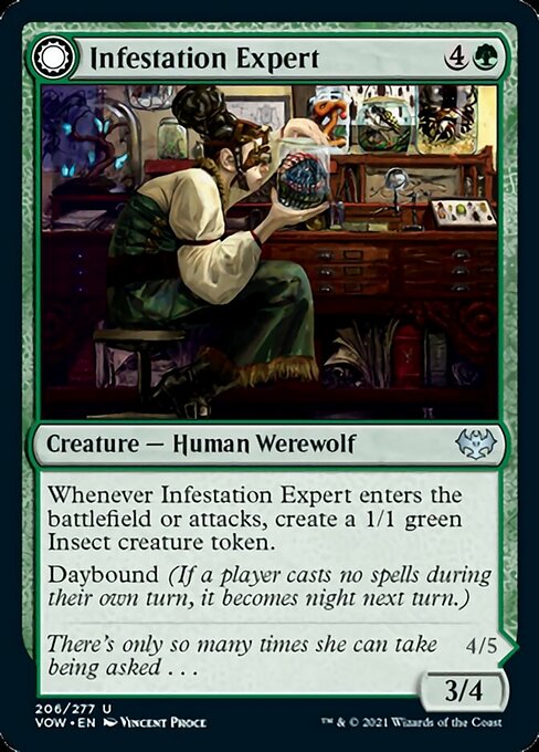 Infestation Expert / Infested Werewolf (Innistrad: Crimson Vow) Light Play Foil